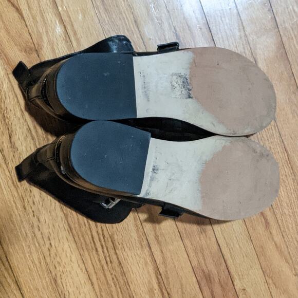 MICHAEL KORS Anya Black Leather Buckle Moto Boots 8.5/9 - Picture 2 of 8